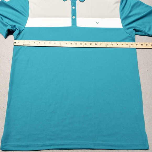 Calloway Opti Dri‎ Golf Polo Mens XXL Turquoise And Gray - Picture 4 of 7